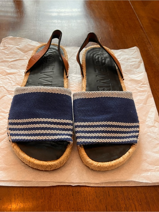 Loewe Men’s Blue Espadrille Sandals Size 42 / US Size 9 Made in Spain Nice! main image 5